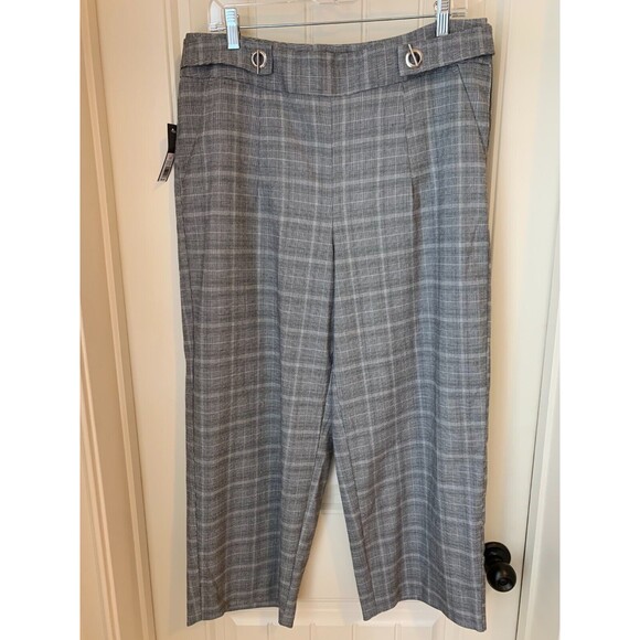 THE LIMITED WOMENS GLEN PLAID MUST HAVES WIDE LEG DRESS PANTS SIZE 12 NWT - Picture 1 of 3